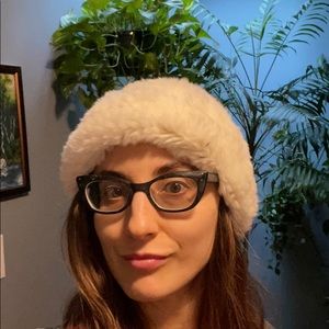 White Rabbit Fur Hat.